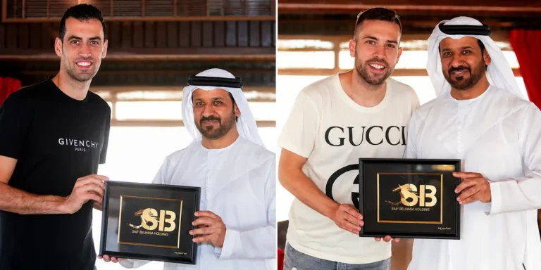 Barcelona Football Club Stars Sergio Busquets & Jordi Alba Visits SBH